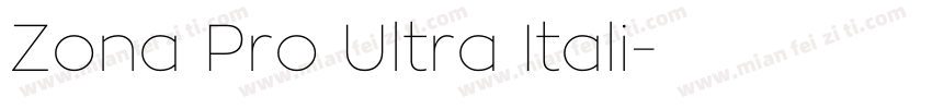 Zona Pro Ultra Itali字体转换